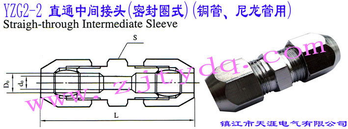 YZG2-2 ֱͨg^(ܷȦʽ)(~)Straight-through Intermediate Sleeve