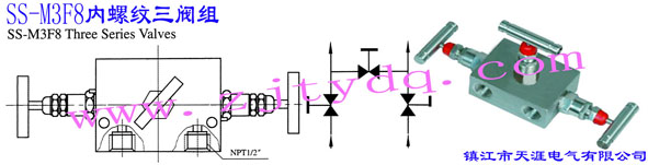 SS-M3F8內螺紋三閥組SS-M3F8 Three Series Valve