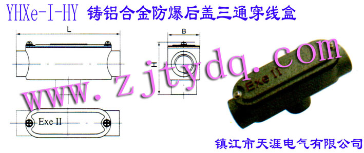 YHXe-I-HYTXϽwͨ(xin)AL-alloy Anti-explosion Pull Box of Tee Type with rear cover